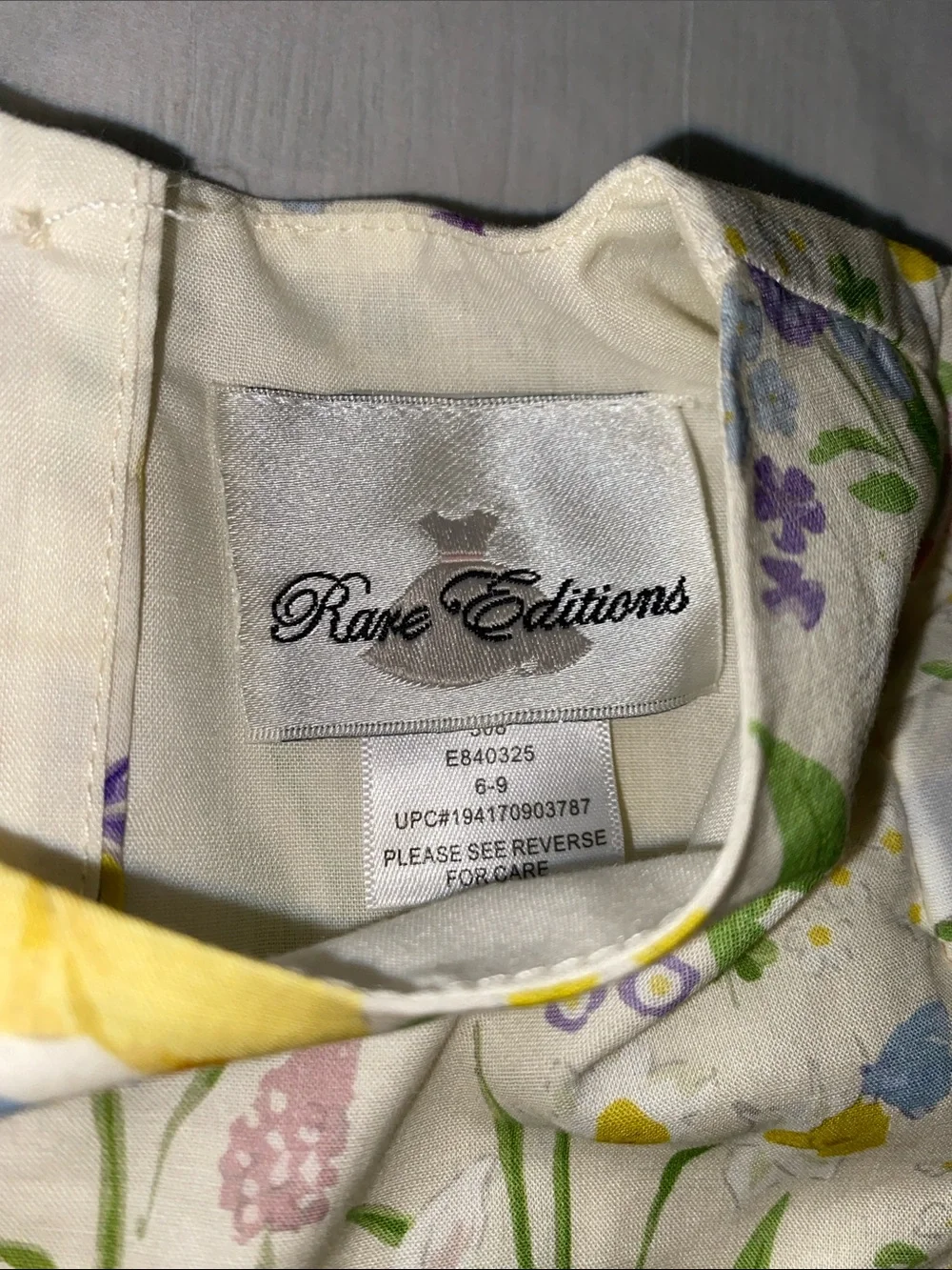 NWT Rare Editions Baby Girls Floral Dress Bloomer Set 6-9M